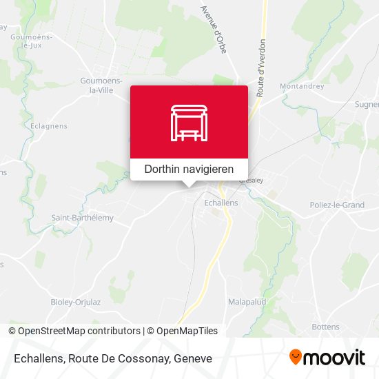 Echallens, Route De Cossonay Karte