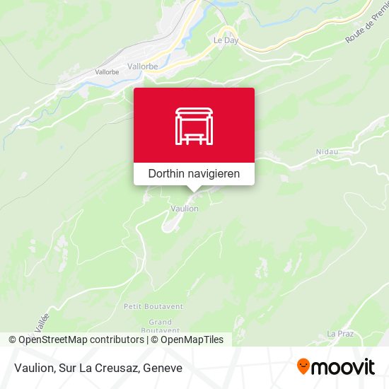 Vaulion, Sur La Creusaz Karte