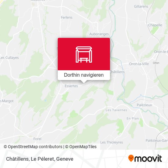 Châtillens, Le Péleret Karte