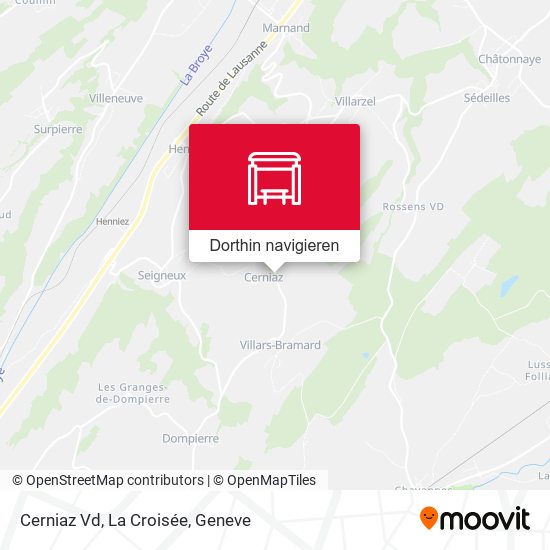 Cerniaz Vd, La Croisée Karte