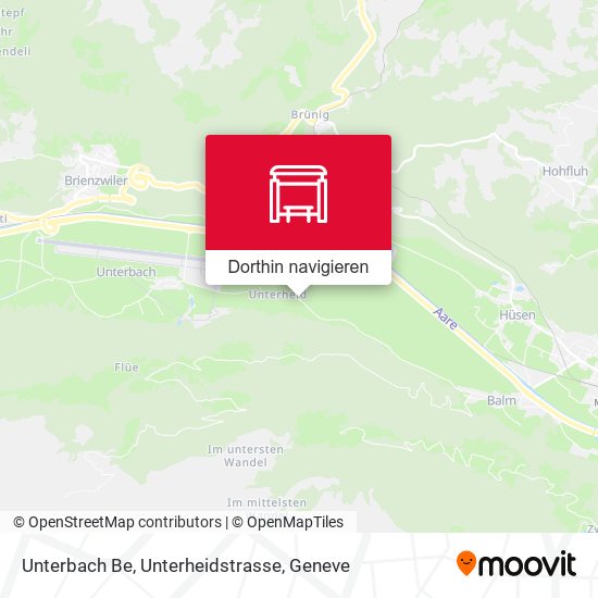 Unterbach Be, Unterheidstrasse Karte