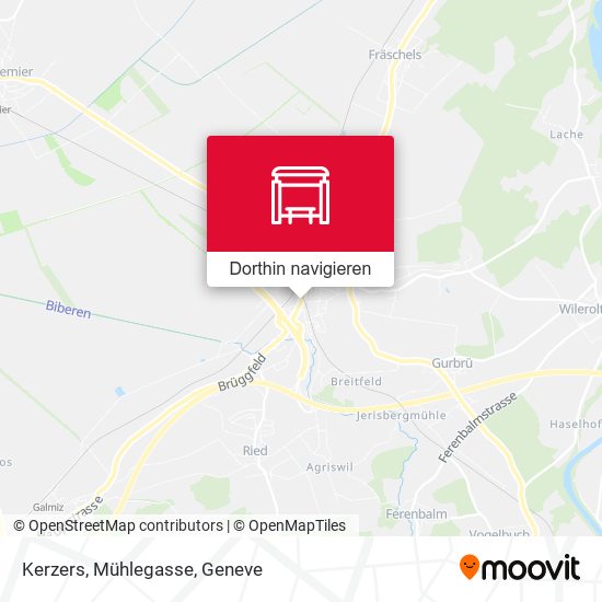 Kerzers, Mühlegasse Karte