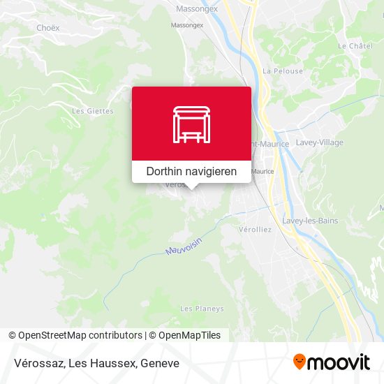 Vérossaz, Les Haussex Karte