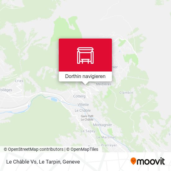 Le Châble Vs, Le Tarpin Karte