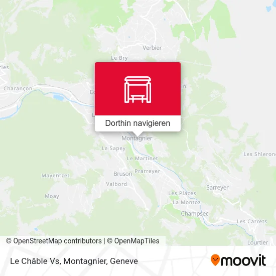 Le Châble Vs, Montagnier Karte