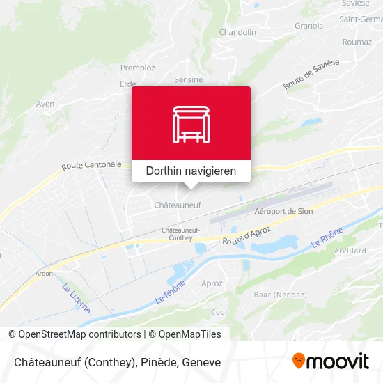 Châteauneuf (Conthey), Pinède Karte