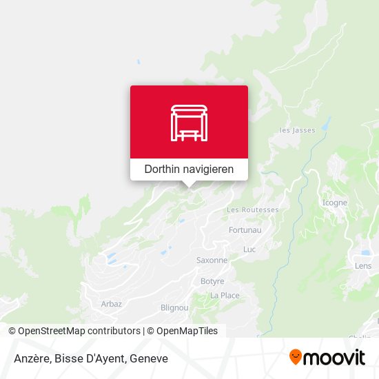 Anzère, Bisse D'Ayent Karte