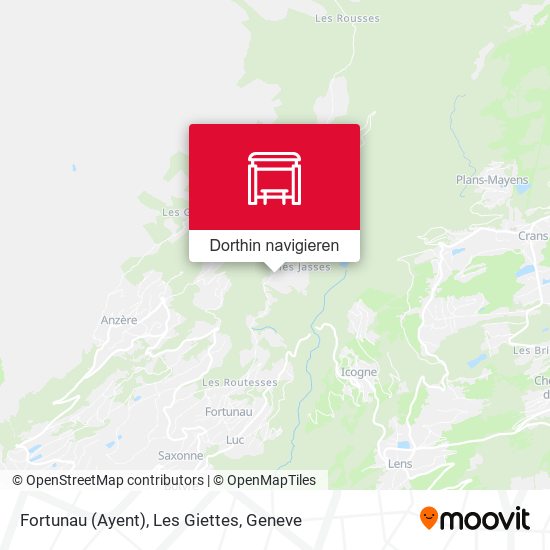 Fortunau (Ayent), Les Giettes Karte