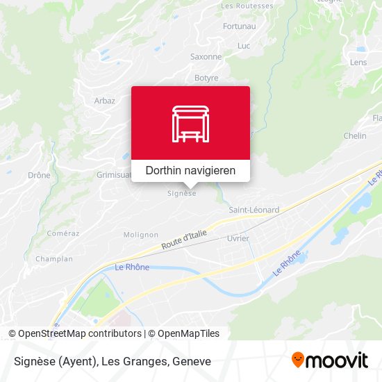 Signèse (Ayent), Les Granges Karte