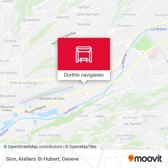 Sion, Ateliers St-Hubert Karte