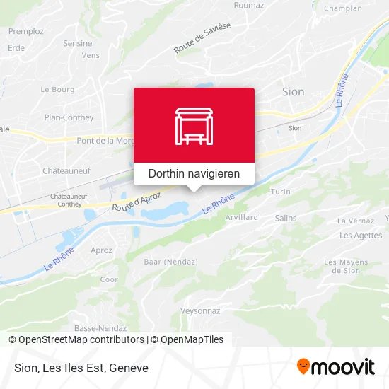Sion, Les Iles Est Karte