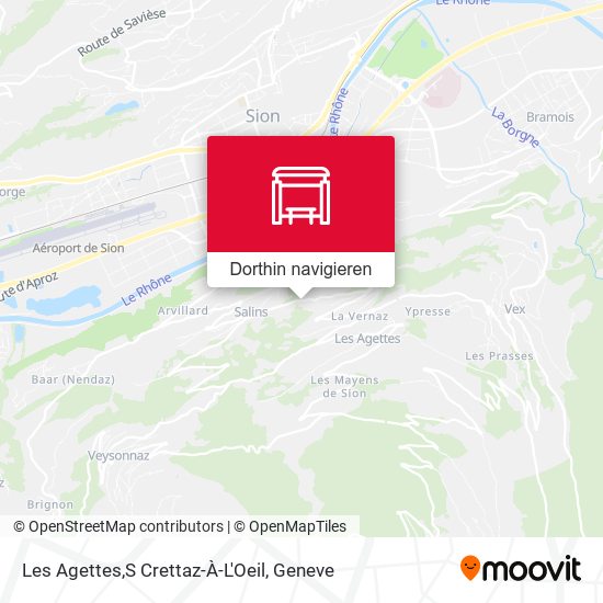 Les Agettes,S Crettaz-À-L'Oeil Karte