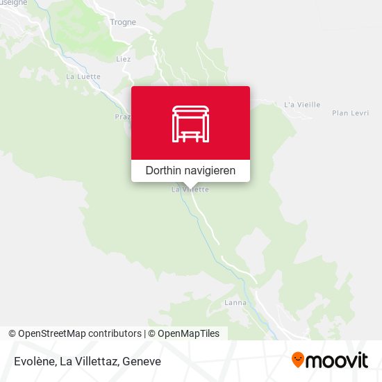 Evolène, La Villettaz Karte