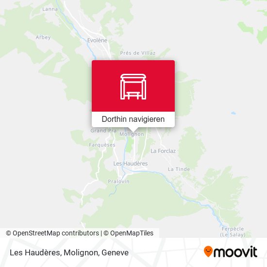 Les Haudères, Molignon Karte