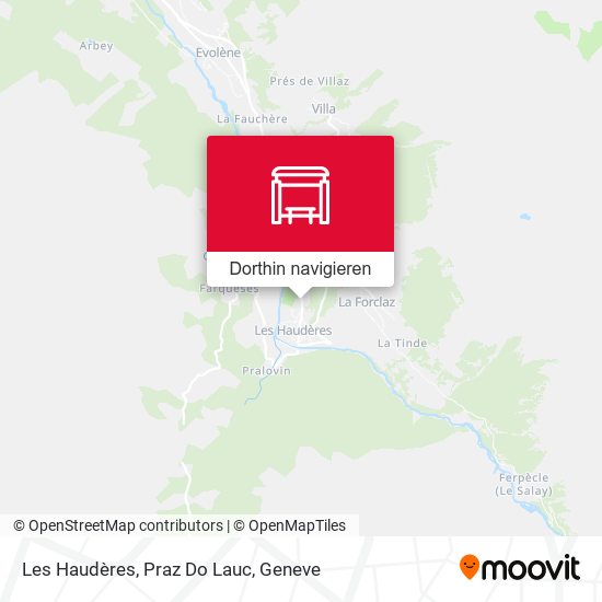 Les Haudères, Praz Do Lauc Karte