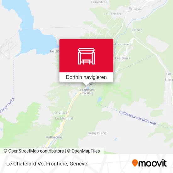 Le Châtelard Vs, Frontière Karte