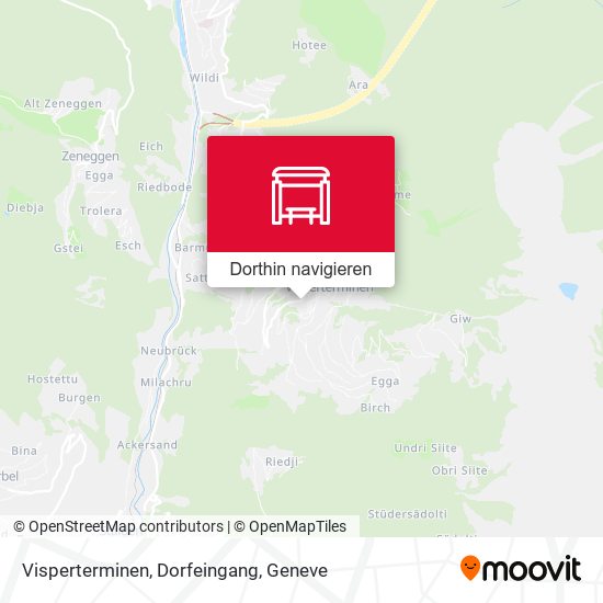 Visperterminen, Dorfeingang Karte