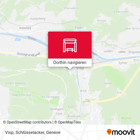 Visp, Schlüsselacker Karte