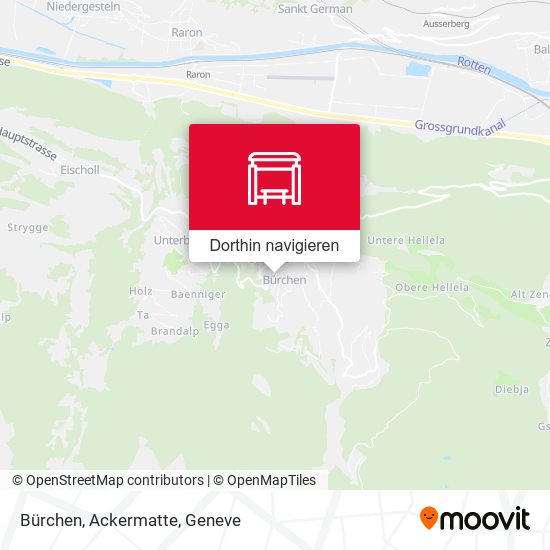 Bürchen, Ackermatte Karte