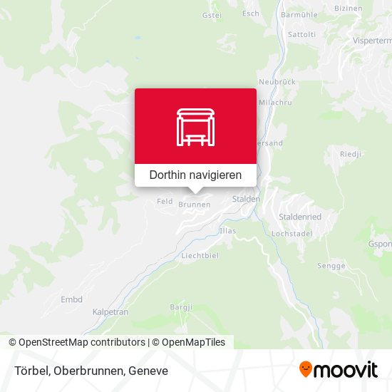 Törbel, Oberbrunnen Karte