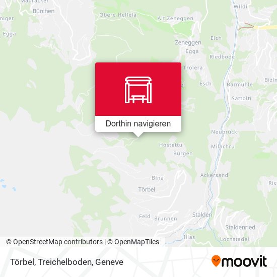 Törbel, Treichelboden Karte