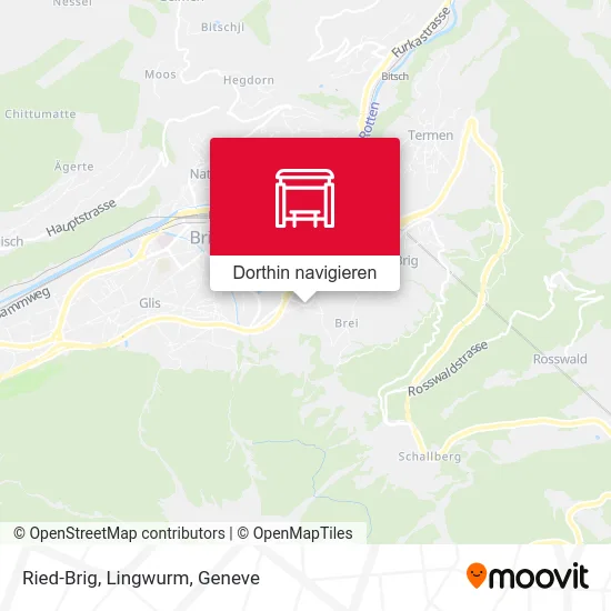 Ried-Brig, Lingwurm Karte