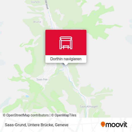 Saas-Grund, Untere Brücke Karte