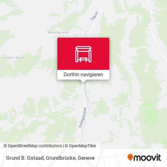 Grund B. Gstaad, Grundbrücke Karte