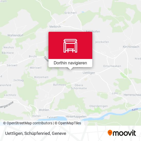 Uettligen, Schüpfenried Karte