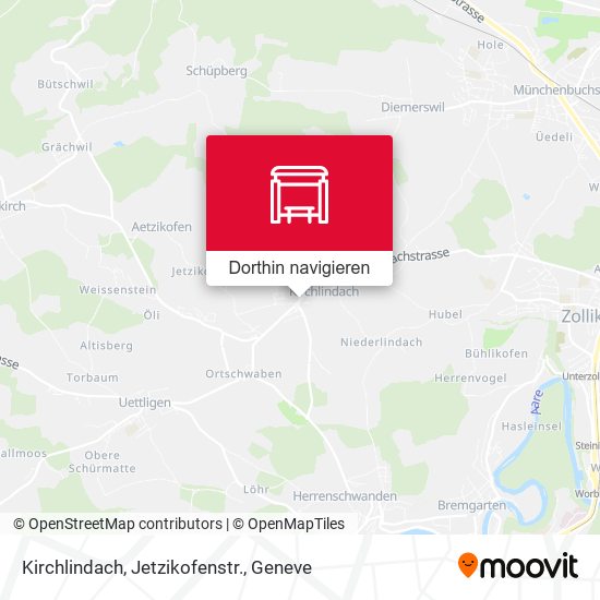 Kirchlindach, Jetzikofenstr. Karte