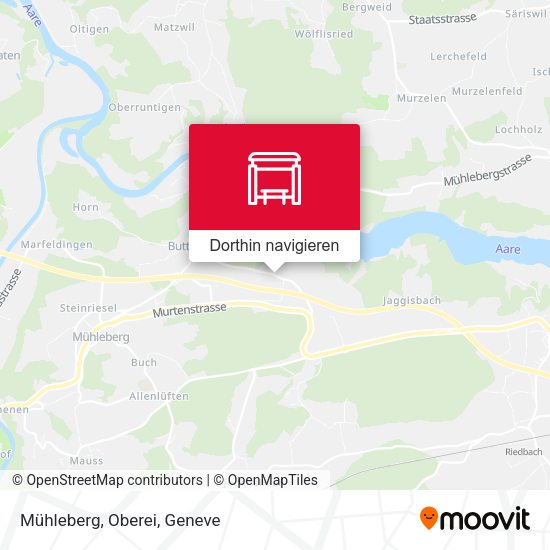 Mühleberg, Oberei Karte
