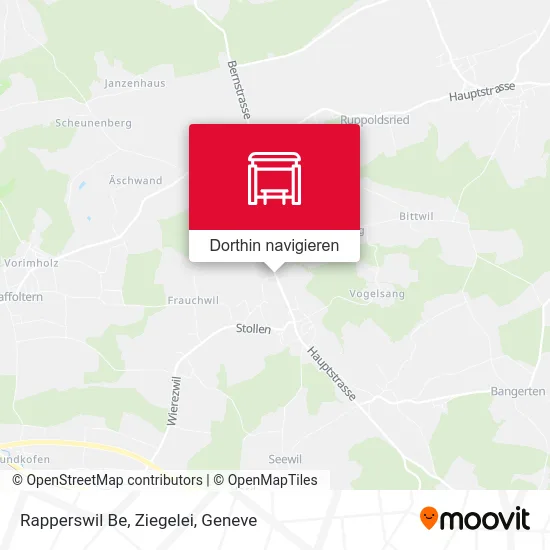 Rapperswil Be, Ziegelei Karte