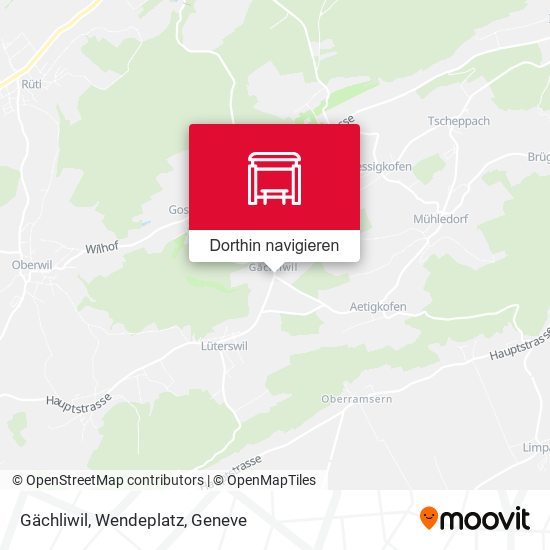 Gächliwil, Wendeplatz Karte
