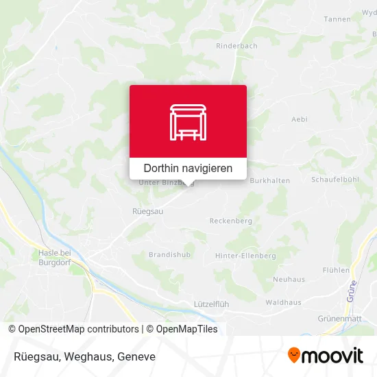 Rüegsau, Weghaus Karte