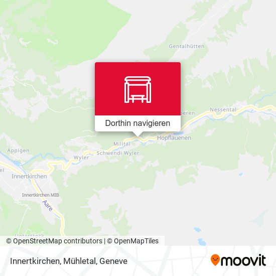 Innertkirchen, Mühletal Karte