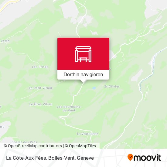La Côte-Aux-Fées, Bolles-Vent Karte