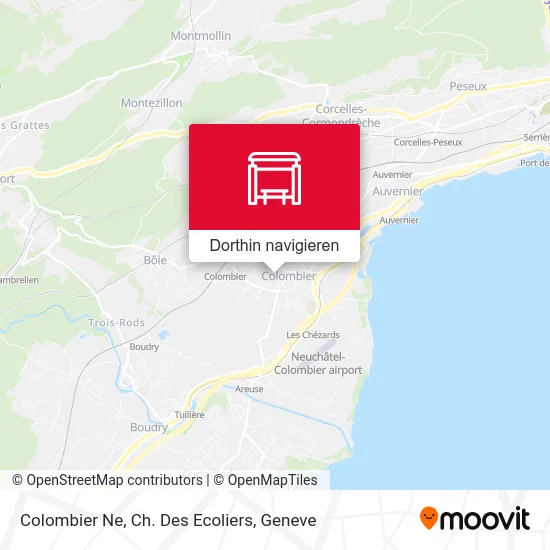 Colombier Ne, Ch. Des Ecoliers Karte