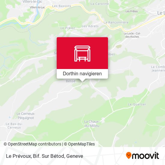 Le Prévoux, Bif. Sur Bétod Karte