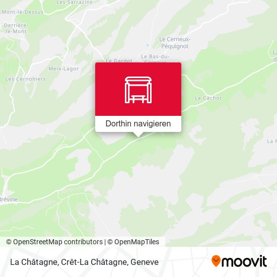 La Châtagne, Crêt-La Châtagne Karte