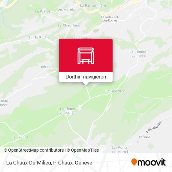 La Chaux-Du-Milieu, P-Chaux Karte