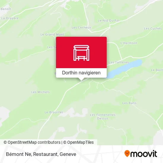 Bémont Ne, Restaurant Karte