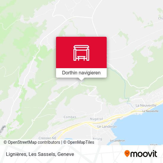 Lignières, Les Sassels Karte