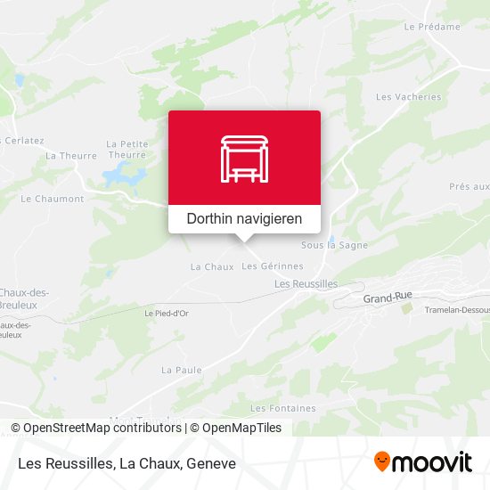 Les Reussilles, La Chaux Karte