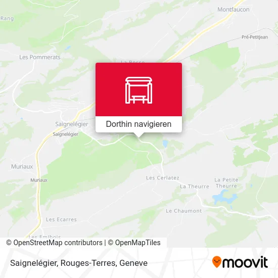 Saignelégier, Rouges-Terres Karte