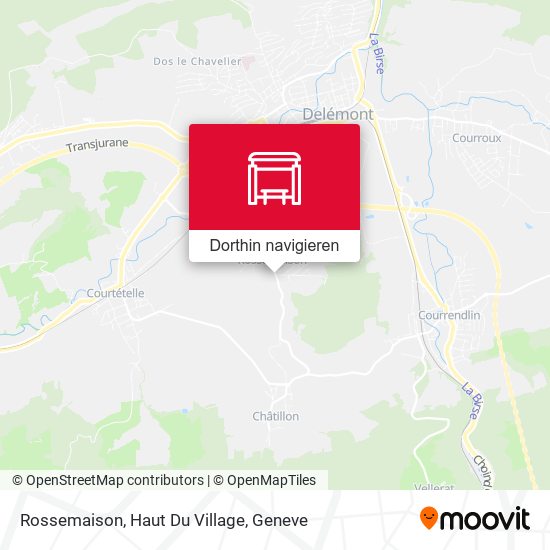 Rossemaison, Haut Du Village Karte