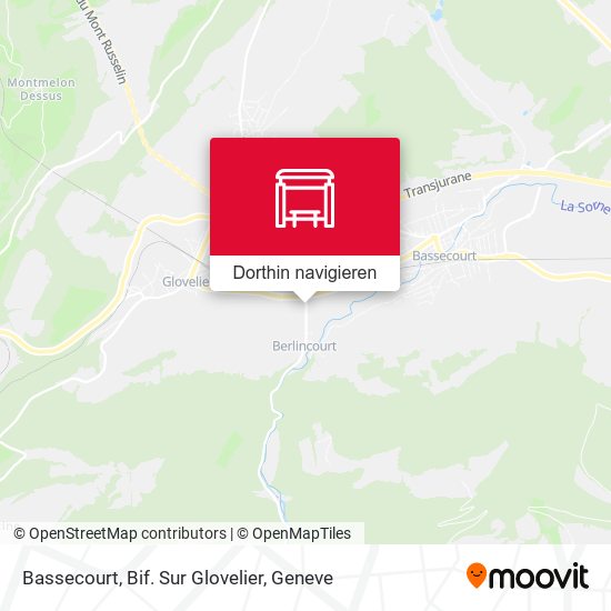 Bassecourt, Bif. Sur Glovelier Karte