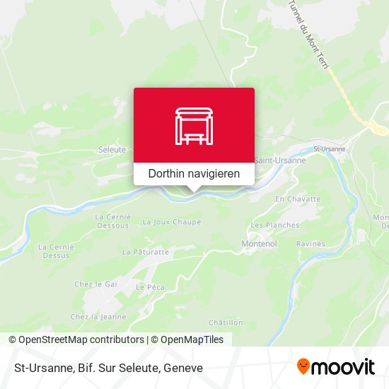 St-Ursanne, Bif. Sur Seleute Karte