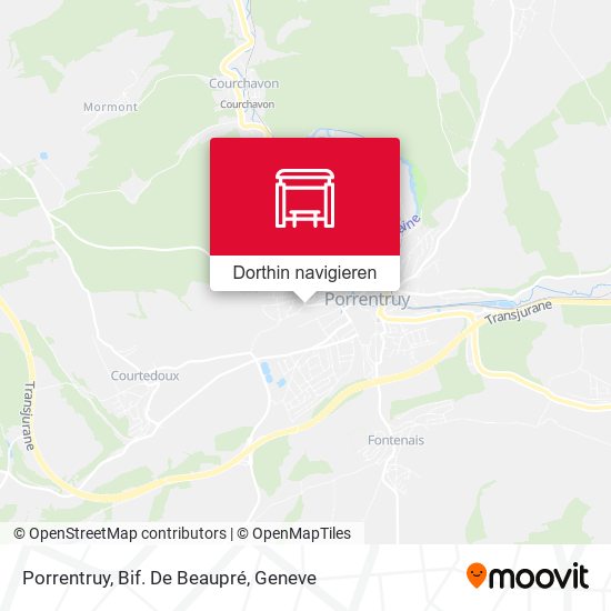 Porrentruy, Bif. De Beaupré Karte