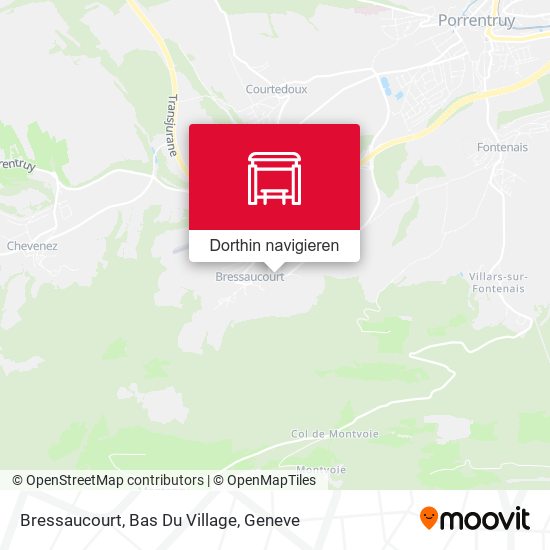 Bressaucourt, Bas Du Village Karte