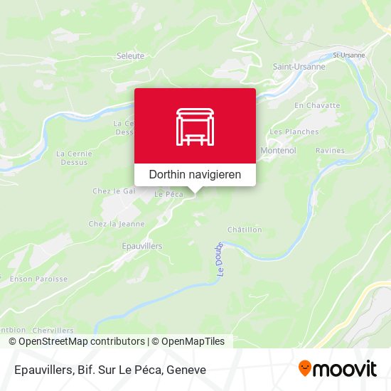 Epauvillers, Bif. Sur Le Péca Karte